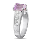 Platinum 0.90ct Diamond and Sapphire Ring