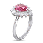 Platinum 0.77ct Diamond and Spinel Ring