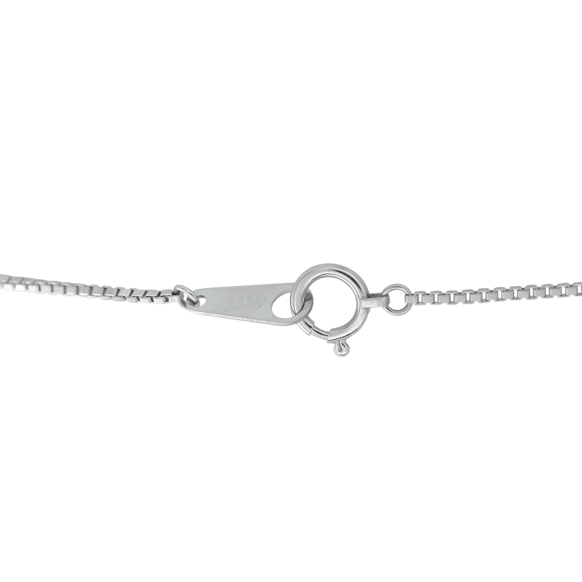 Exclusive Platinum 0.11ct Diamond and Tanzanite Necklace