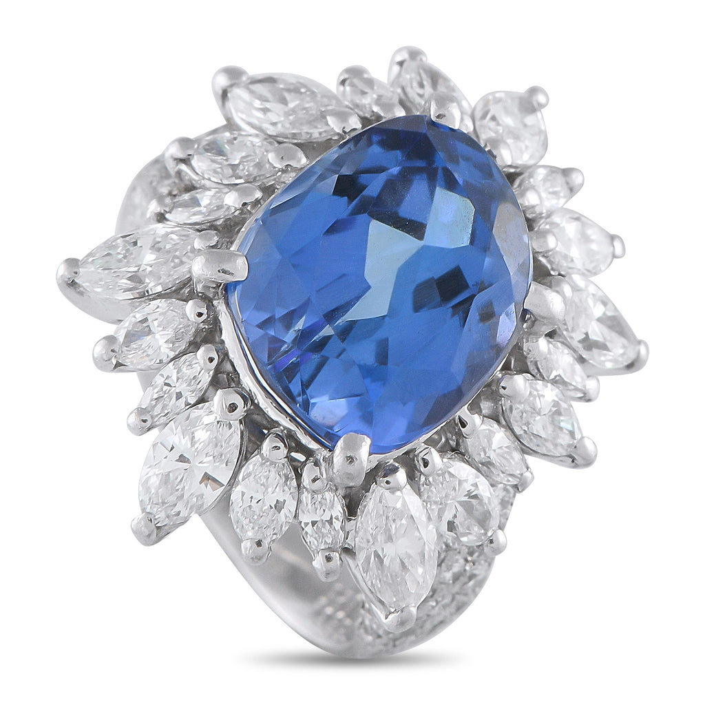 Exclusive Platinum 2.93ct Diamond and Tanzanite Ring MF03-073125 – Bold, beautiful, and unforgettable