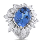 Exclusive Platinum 2.93ct Diamond and Tanzanite Ring MF03-073125 – Bold, beautiful, and unforgettable