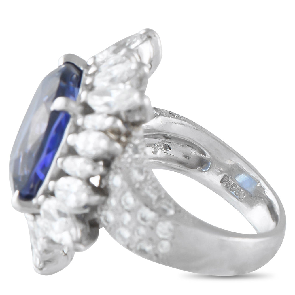 Exclusive Platinum 2.93ct Diamond and Tanzanite Ring