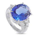 Exclusive Platinum 0.47ct Diamond and Tanzanite Ring MF30-101025 – A breathtaking 10
