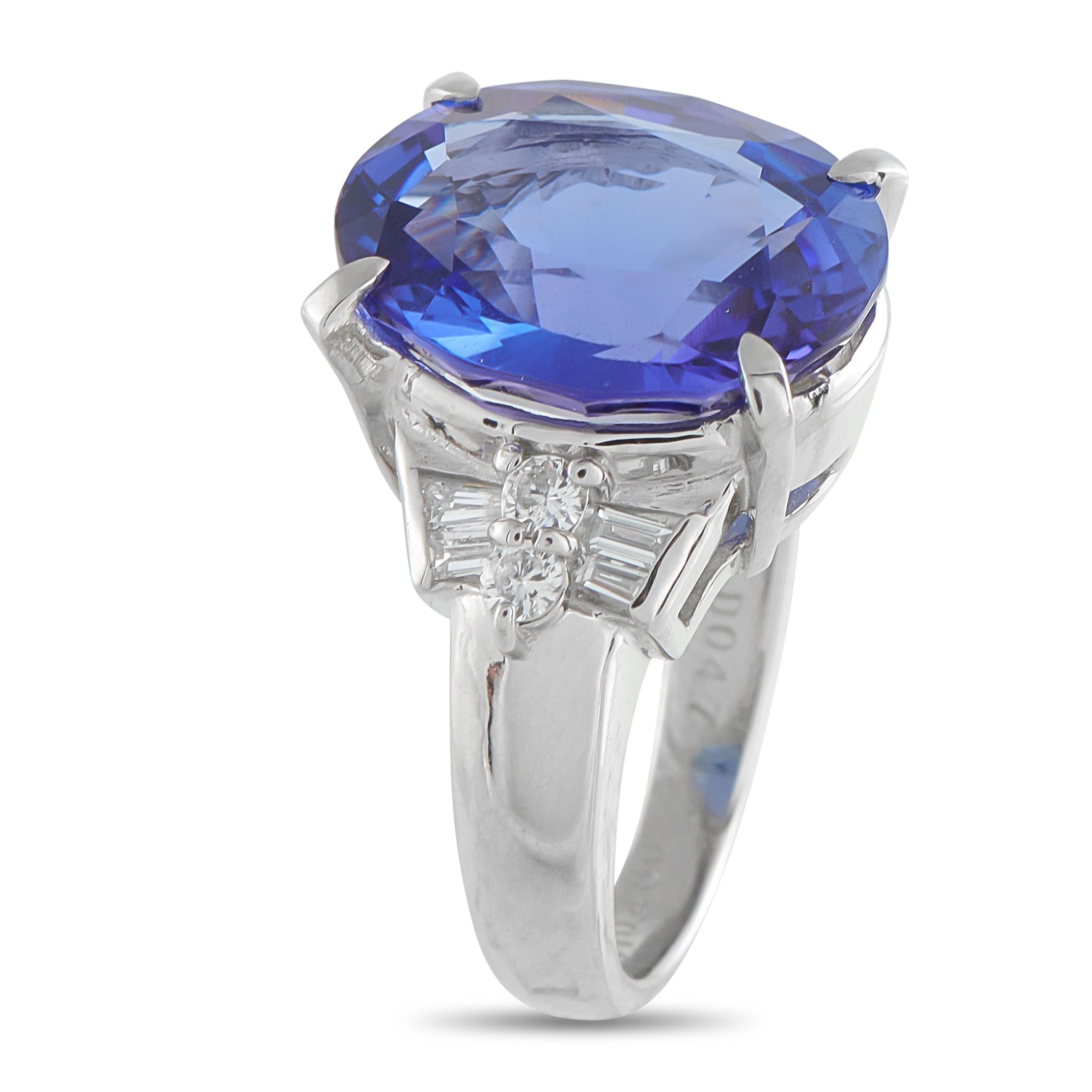 Exclusive Platinum 0.47ct Diamond and Tanzanite Ring