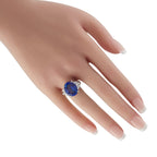 Exclusive Platinum 0.47ct Diamond and Tanzanite Ring