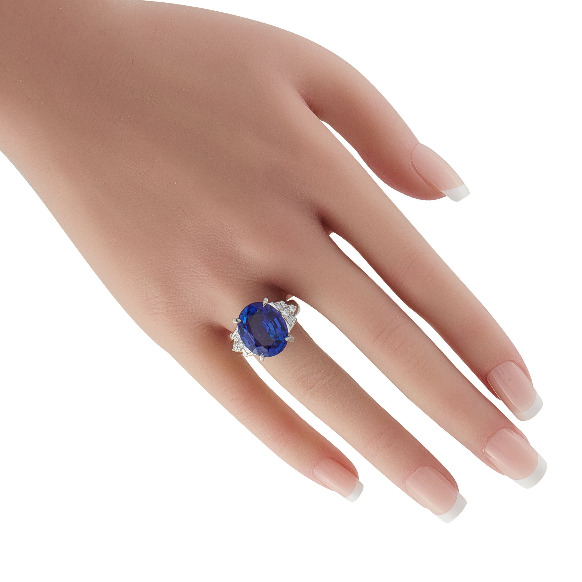 Exclusive Platinum 0.47ct Diamond and Tanzanite Ring