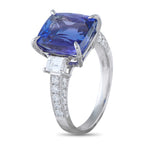 Platinum 1.64ct Diamond and Tanzanite Ring