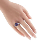 Platinum 1.64ct Diamond and Tanzanite Ring