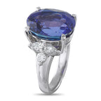 Exclusive Platinum 0.56ct Diamond and Tanzanite Ring