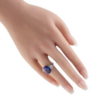 Exclusive Platinum 0.56ct Diamond and Tanzanite Ring