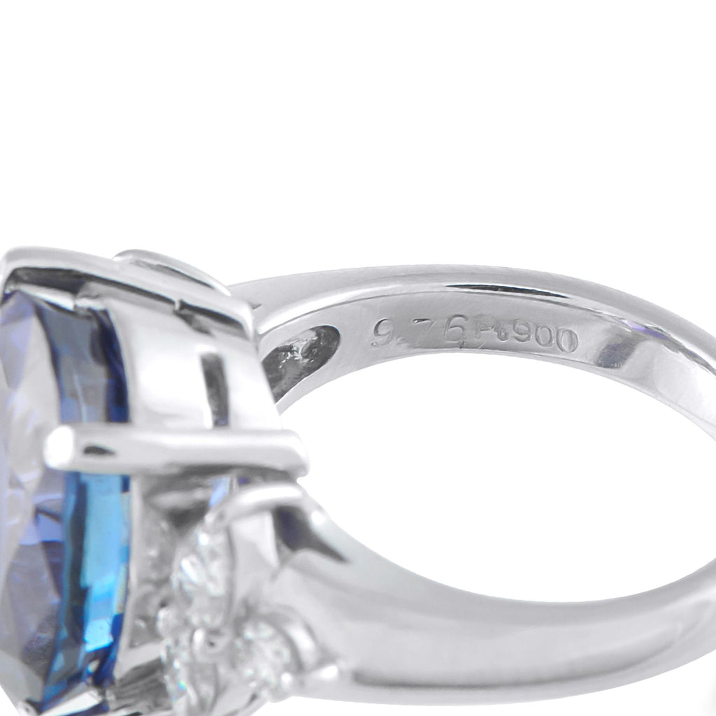 Exclusive Platinum 0.56ct Diamond and Tanzanite Ring