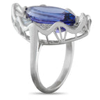 Platinum 1.80ct Diamond and Tanzanite Ring