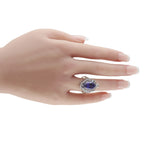 Platinum 1.80ct Diamond and Tanzanite Ring