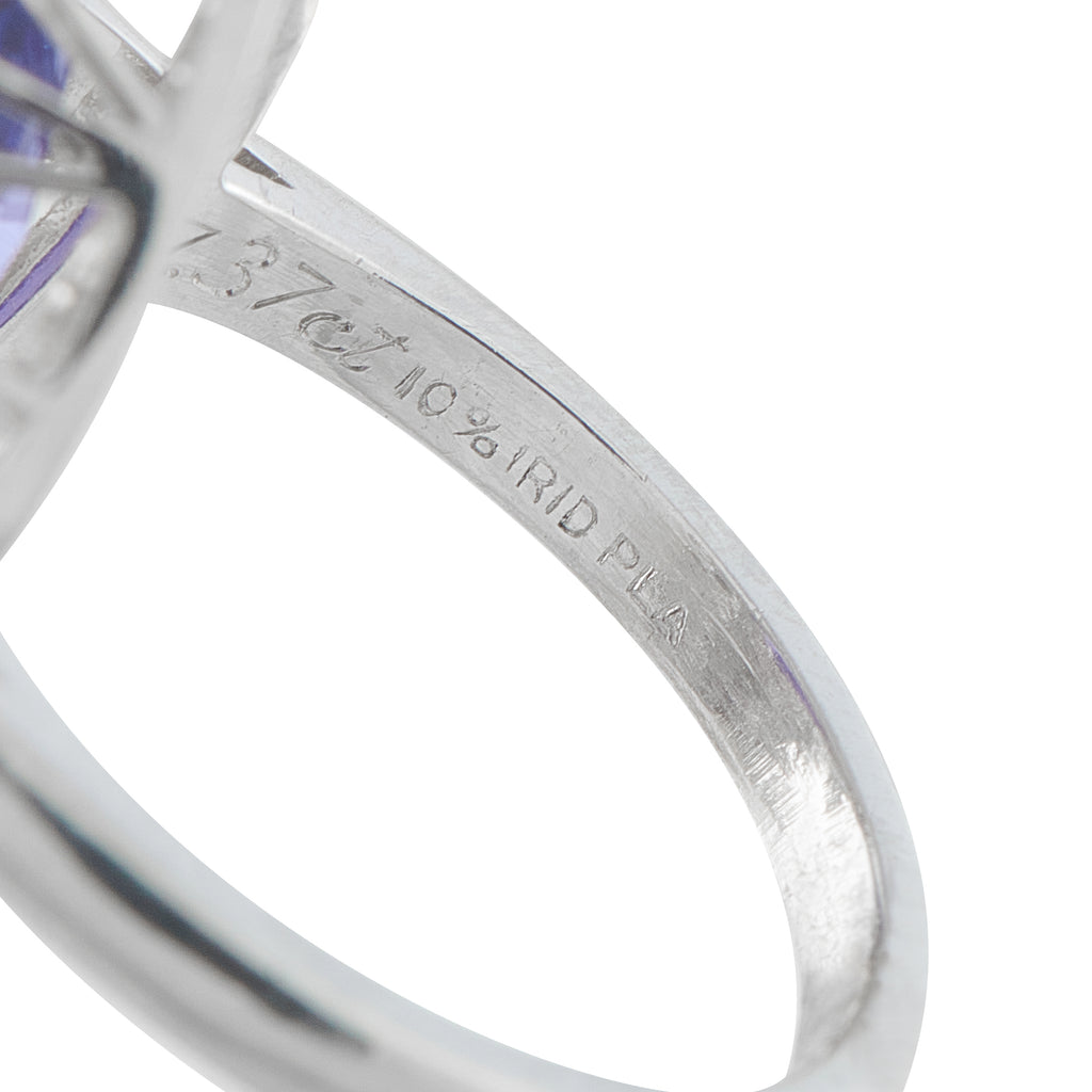 Platinum 1.80ct Diamond and Tanzanite Ring