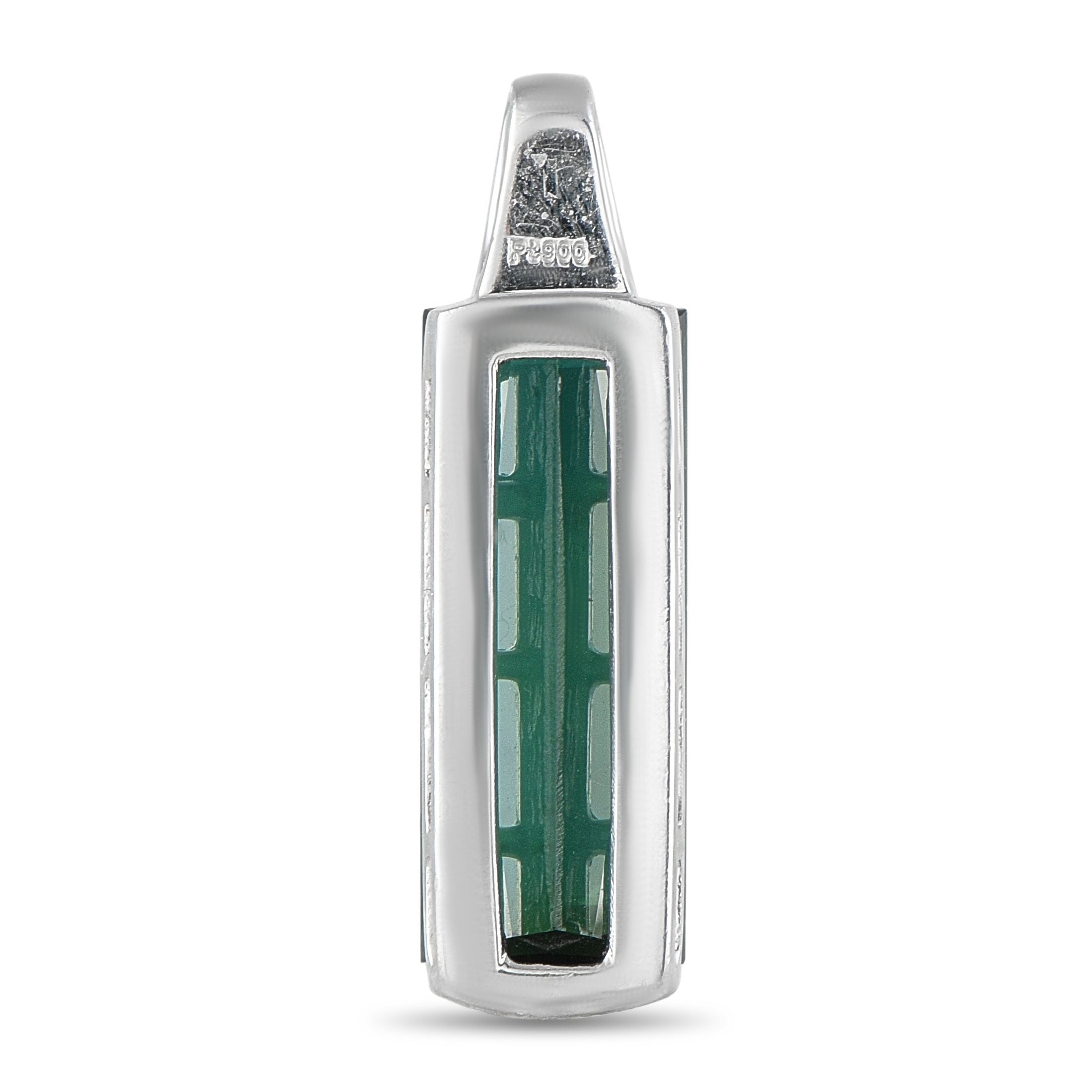Exclusive Platinum 0.009ct Diamond and Tourmaline Pendant MF17-073025