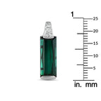Exclusive Platinum 0.009ct Diamond and Tourmaline Pendant MF17-073025