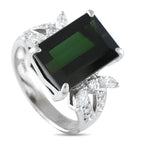 Exclusive Platinum 0.54ct Diamond and Tourmaline Ring MF04-073125 – Not your average cocktail ring