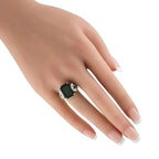 Exclusive Platinum 0.54ct Diamond and Tourmaline Ring