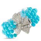 Platinum 5.50ct Diamond and Turquoise Bracelet