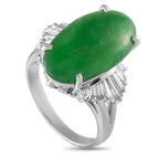 Exclusive Platinum 0.72ct Diamond and Jade Ring MF29-073025 – The kind of jewel you notice without trying