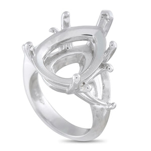 Platinum Pear-Shape Mounting Ring