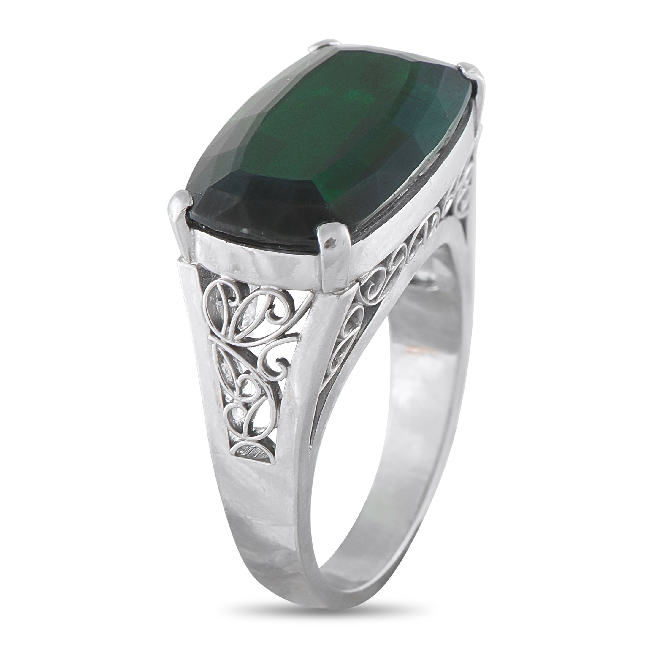 Platinum 7.45ct Tourmaline Ring