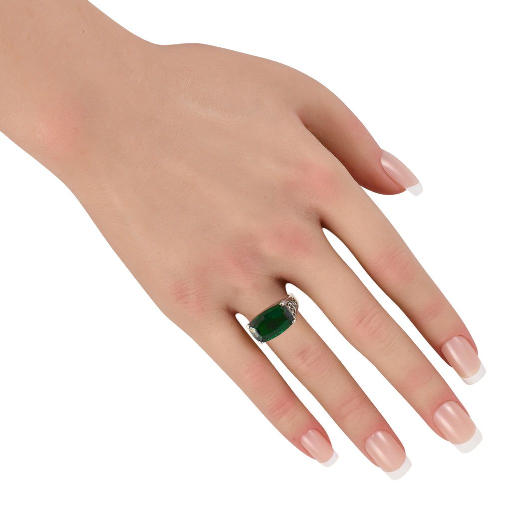 Platinum 7.45ct Tourmaline Ring