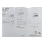 Diamond quality report certificate with grading results and diagram charts