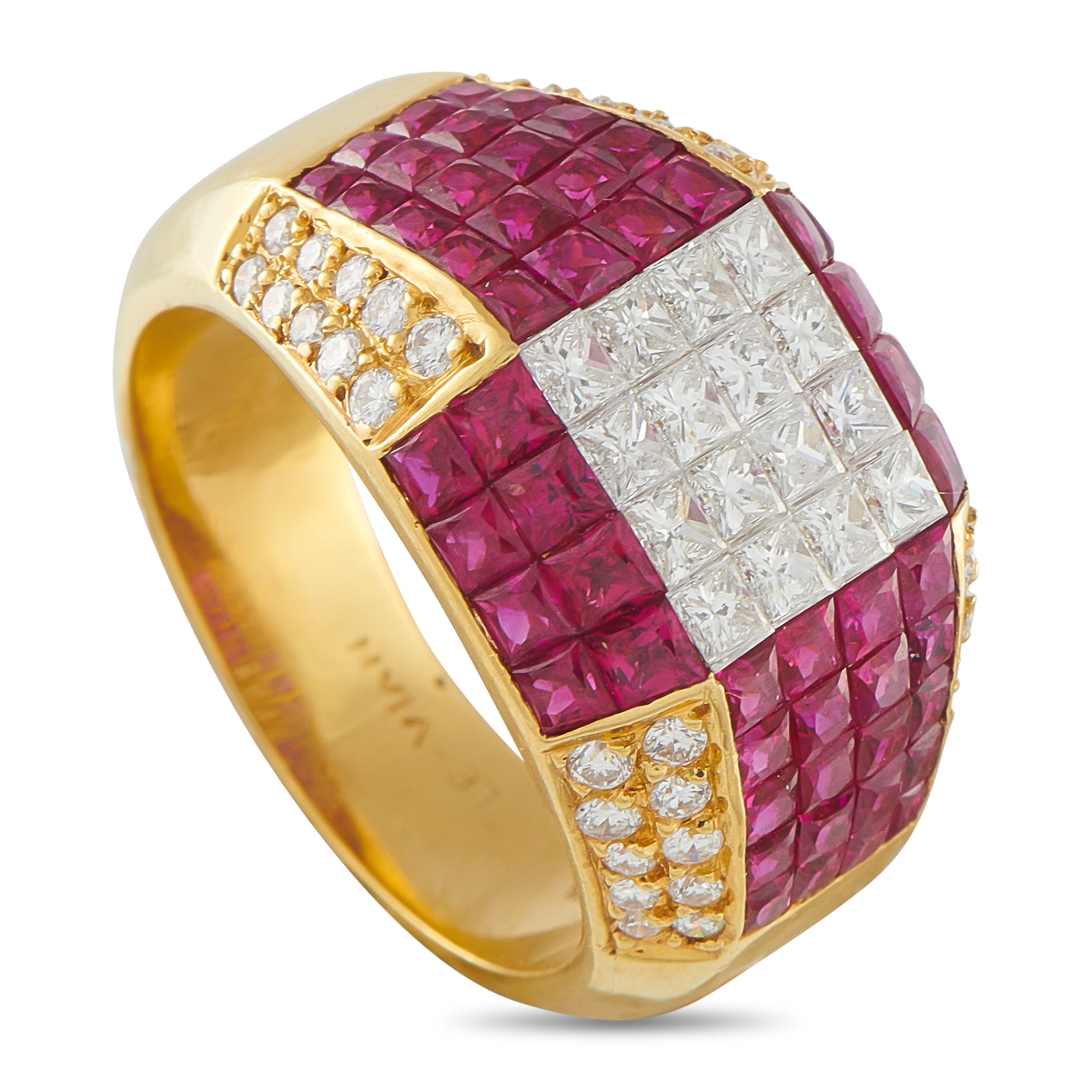 Le Vian18K Yellow Gold 2.0ct Diamond and Ruby Ring
