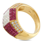 Le Vian18K Yellow Gold 2.0ct Diamond and Ruby Ring