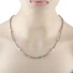 Louis Vuitton 18K White Gold 2.0ct Diamond Chain Necklace
