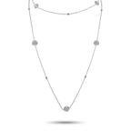 LOUIS VUITTON 18K White Gold 1.40ct Diamond and Ruby Necklace