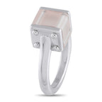 Louis Vuitton 18K White Gold Rose Quartz Ring