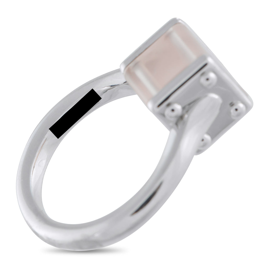 Louis Vuitton18K White Gold Rose Quartz Ring