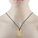 LOUIS VUITTON 18K Yellow Gold Dog Tag Pendant