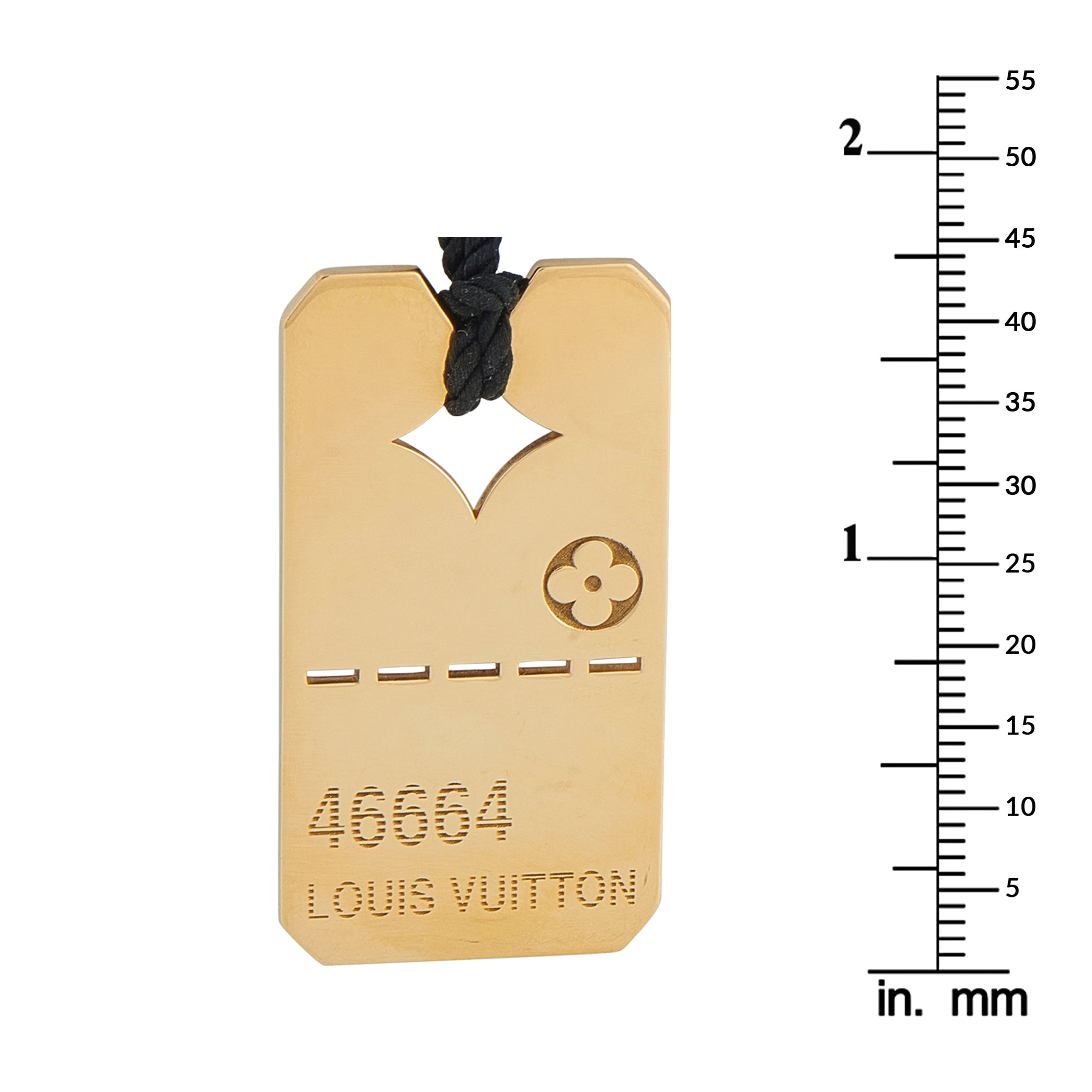 LOUIS VUITTON 18K Yellow Gold Dog Tag Pendant