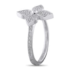 LOUIS VUITTON 18K White Gold Diamond Star Blossom Ring