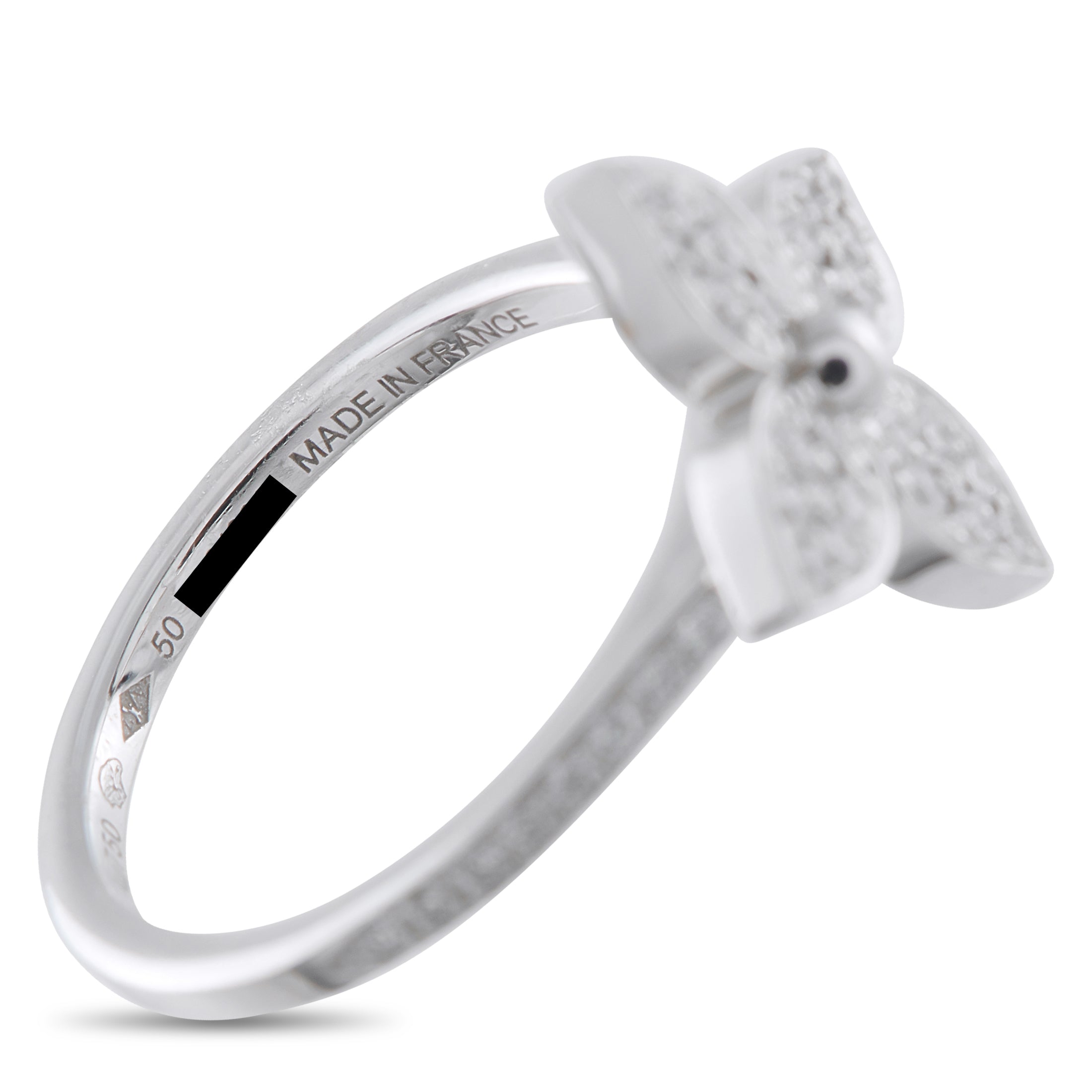 LOUIS VUITTON 18K White Gold Diamond Star Blossom Ring