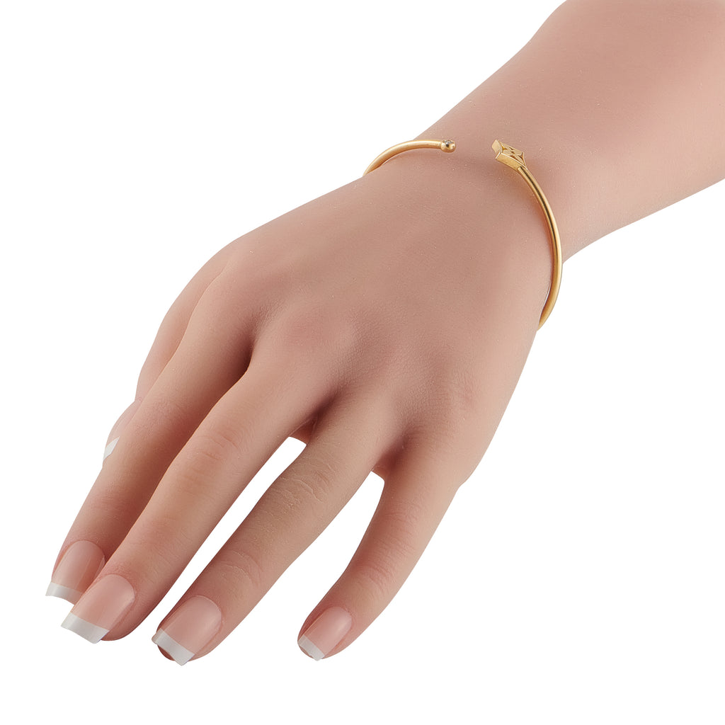LOUIS VUITTON Blossom 18K Yellow Gold Diamond Bangle