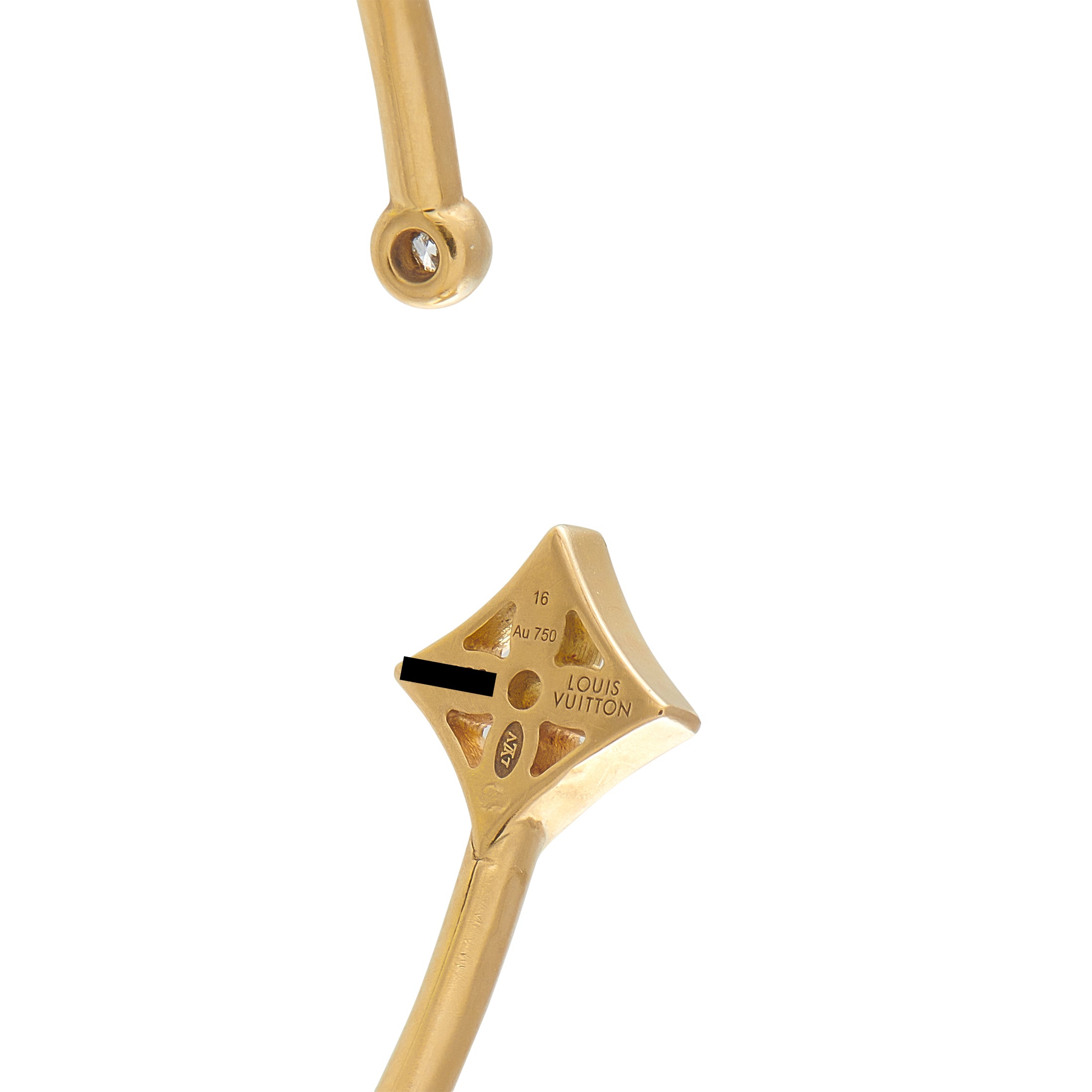 LOUIS VUITTON Blossom 18K Yellow Gold Diamond Bangle