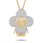 Louis Vuitton x Murakami Tricolor Vivienne Pendant Necklace - On this Louis Vuitton necklace, Japanese artist Takashi Murakami adds his bold signature to one of the luxury brand’s most ic