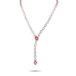 Lugano 18K White Gold 11.45ct Diamond Lariat Necklace