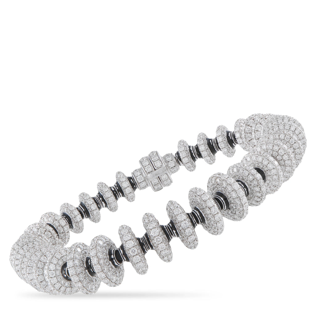 Lugano 18K White Gold 22.5ct Diamond Bracelet