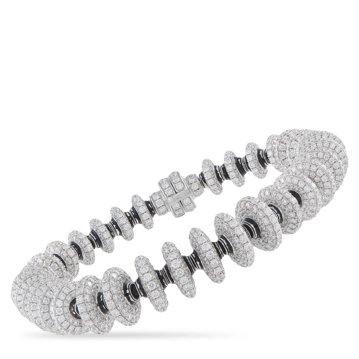 Lugano 18K White Gold 22.5ct Diamond Bracelet