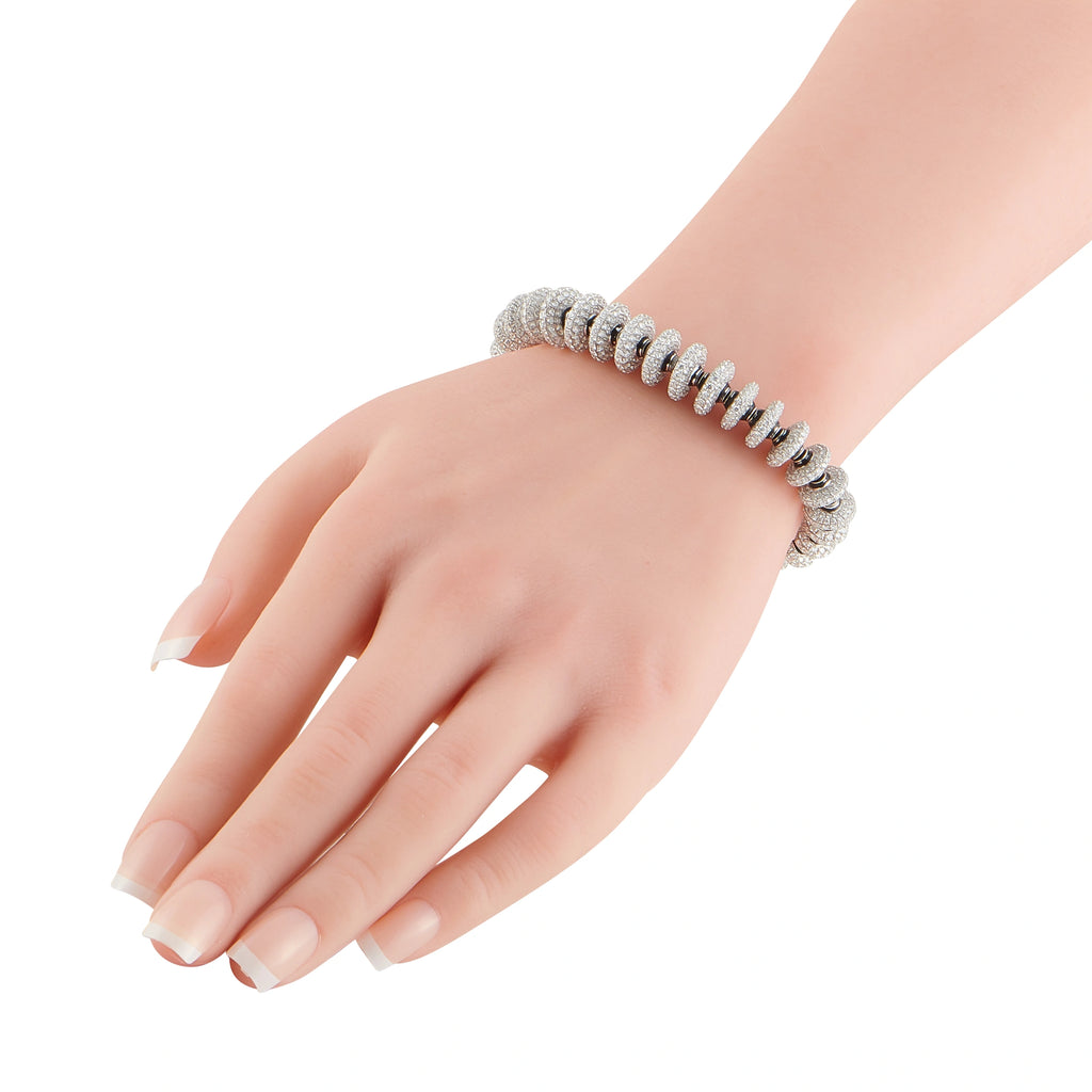 Lugano 18K White Gold 22.5ct Diamond Bracelet