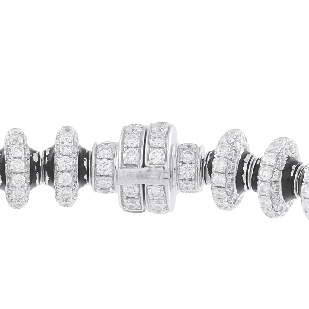 Lugano 18K White Gold 22.5ct Diamond Bracelet