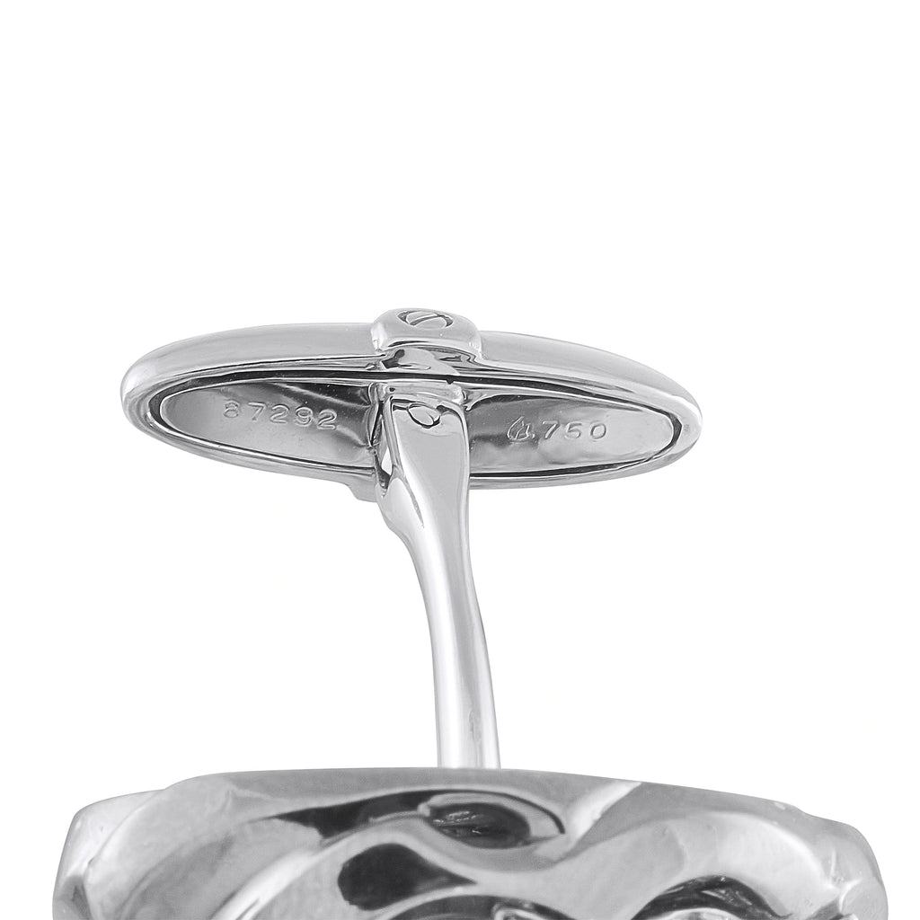 Magerit 18K White Gold Diamond Devil Cufflinks