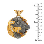 Magerit 18K Yellow Gold Diamond Bear Pendant