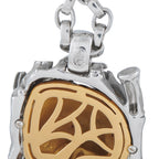 Magerit 18K Yellow and White Gold Diamond Tiger Pendant