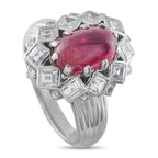 MauboussinPlatinum 1.30ct Diamond and Ruby Ring